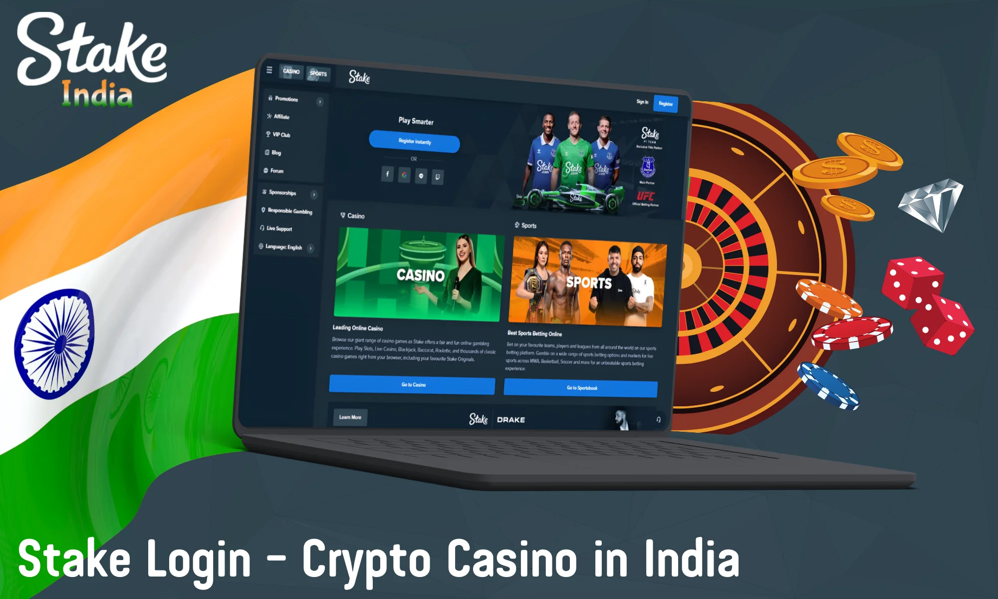 Stake Casino - Play online at a gambling site in India